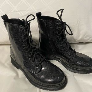 Sparkly Black Boots